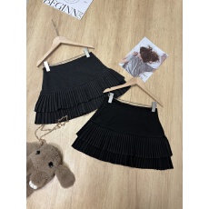 批发实拍 秋冬新款2025韩版减龄半身裙学院风高腰<b class='q'>百褶</b>裙显瘦毛呢<b class='q'>短裙</b>