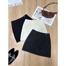 批发实拍 秋冬新款韩系简约纯色百搭毛呢半身裙女高腰显瘦a字包臀<b class='q'>短裙</b>