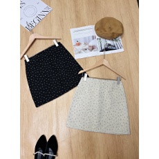 批发实拍 秋冬新款韩系chc小清新毛呢碎花半身裙高腰显瘦百搭A字<b class='q'>短裙</b>