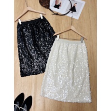 批发实拍 新款2025韩系ins重工亮片半身裙甜辣时尚炸街后开叉绝美中裙