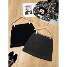 批发实拍 <b class='q'>秋</b>冬新款韩版百褶荷叶边拼接半身裙加厚毛呢高级感a字短裙