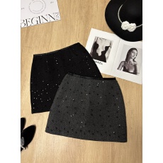 批发实拍 <b class='q'>秋</b>冬新款重工珠片小花朵毛呢半身裙法式气质小香风a字短裙