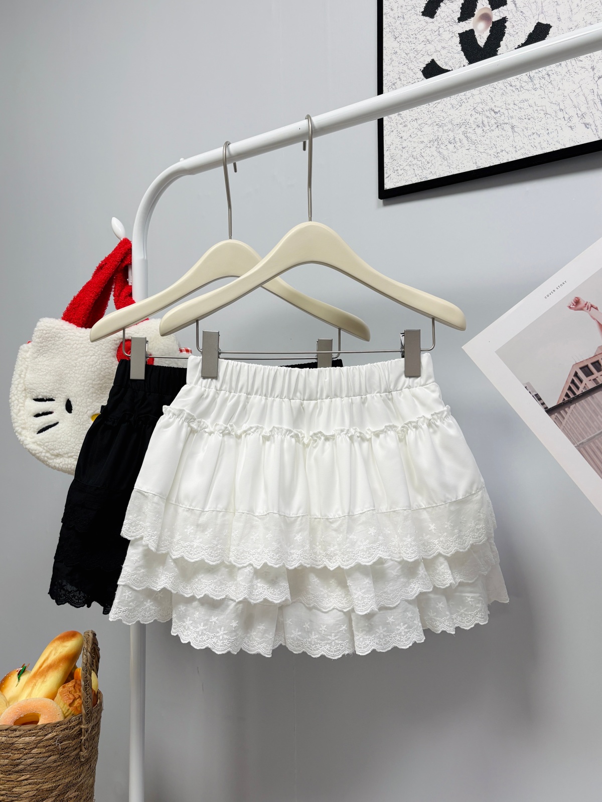 실사 봄 여름 새로운 2026 한 부서 레이스 패치워크 다용도 반신 스커트 달콤함 연령 감소 케이크 드레스 한 마디 미니 스커트