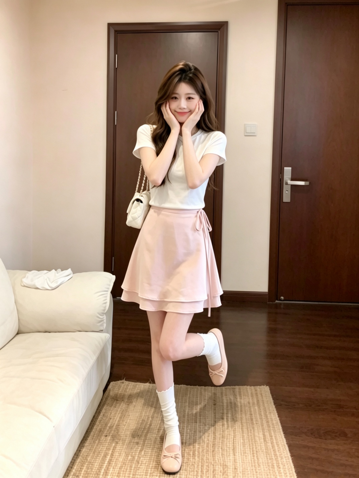 실사 여름 새로운 프랑스식 chic 아세트산 광택 도루 센스 반신 스커트 나비 넥타이 한 마디 달콤한 매운맛 미니 스커트