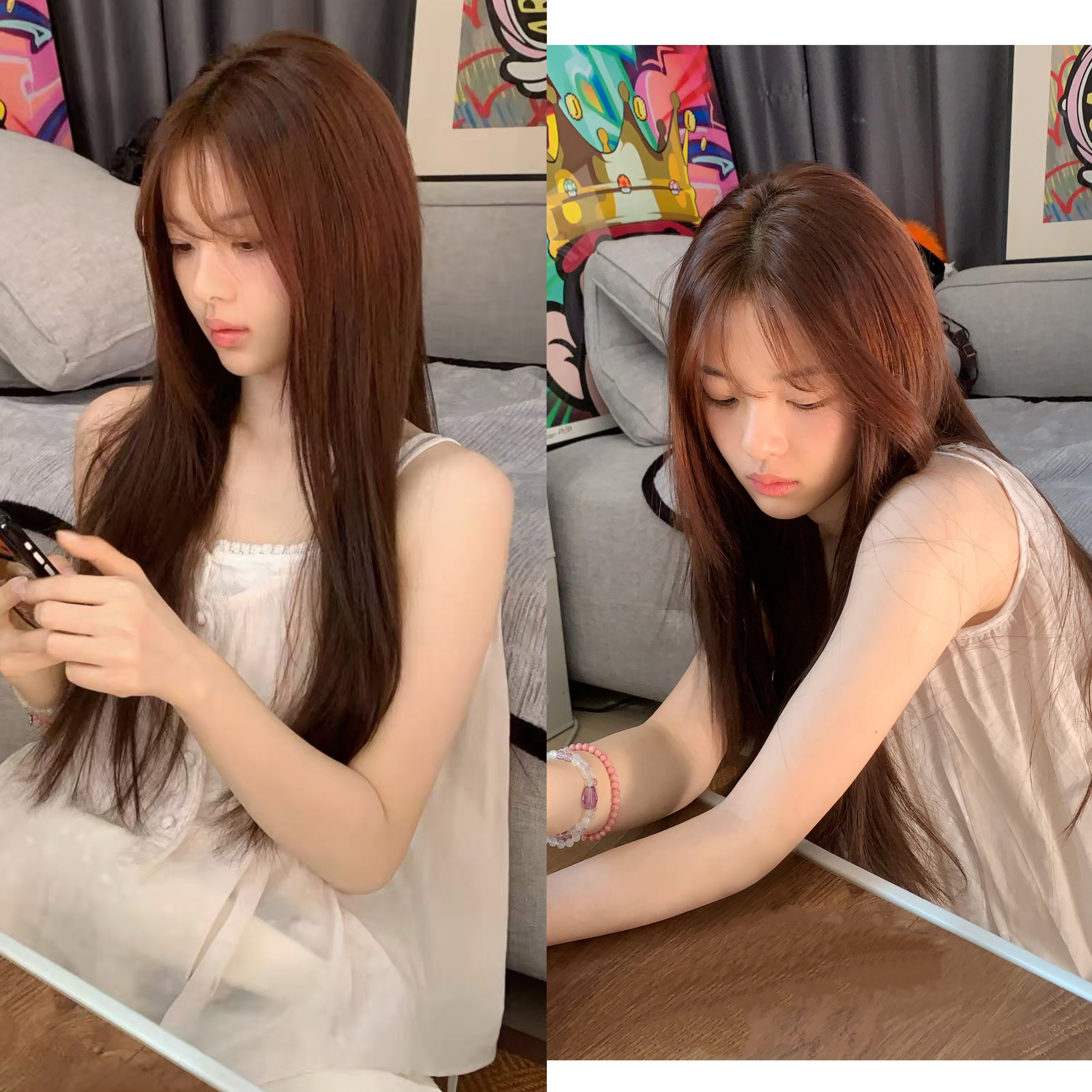 양 너머 같은 단락 슬립 여성 26ss 봄 여름 새로운 휴가 바람 캐주얼 민소매 조끼 맨위