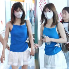 批发赵露思同款克莱因蓝外穿修身显瘦针织无袖<b class='q'>百搭</b>吊带小背心女夏季