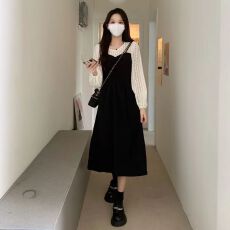 批发2025春新款<b class='q'>大码</b>法式连衣裙女<b class='q'>胖妹妹</b>收腰显瘦A字裙