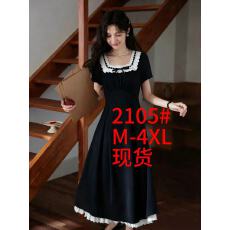 批发微胖大码女装<b class='q'>胖</b><b class='q'>mm</b>蓝色方领连衣裙女夏季小个子显瘦a字裙子