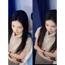 批发<b class='q'>韩国</b>Fletta半熟恋人5徐绿杨柳柳同款高领麻花短袖针织衫