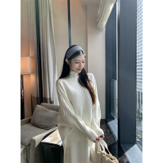 批发实拍 真实价 慵懒风不规则半高领<b class='q'>宽松</b>纸片人坑条蝙蝠袖针织衫女