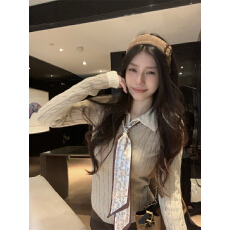 批发<b class='q'>实拍</b> 真实价 麻花毛衣女拼接假两件内搭复古长袖针织设计感上衣