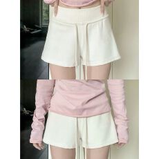 批发美式灰色运动短裤2026女夏季新款修身<b class='q'>显瘦</b>a字瑜伽裤辣妹包臀热裤