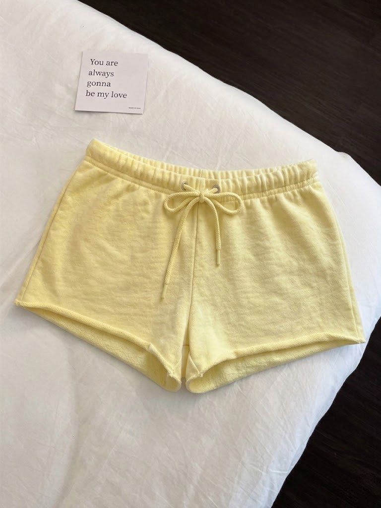 순수한 욕망 캐주얼 고급 센스 핫걸 작은 대중 루즈핏 파자마 바지 여성 여름 반바지 펌프 로프 가정 바지 수 있습니다. 외출용