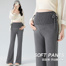 实拍孕妇裤子春夏外穿2026新款喇叭裤夏季薄款孕期不勒肚孕妇裤夏