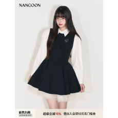 批发小众设计感无袖网纱撞色赫本公主风秋季<b class='q'>连衣裙</b>女