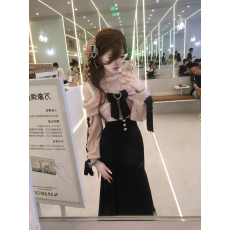 批发森女系原创想去海边 初雪浮光 日系清楚系少女风千金显瘦连衣裙