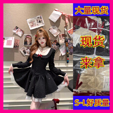 批发越韩小鱼 璀璨千金 重工烫钻连衣裙蕾丝领口收腰<b class='q'>甜美</b>蓬蓬<b class='q'>公主裙</b>女