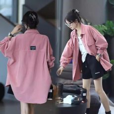 批发大码牛仔宽松慵懒风衬衫女秋装百搭上衣开衫韩版时尚洋气衬衣<b class='q'>外套</b>