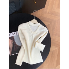 批发轻熟风镂空花朵长袖针织衫女秋<b class='q'>冬</b>2026新款设计感显瘦绝美毛衣