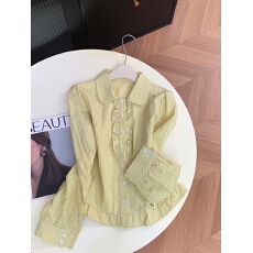 批发甜美风<b class='q'>波点</b>娃娃领<b class='q'>衬衫</b>女2026新款法式<b class='q'>衬衣</b>独特漂亮设计感长袖上衣