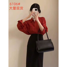 批发春<b class='q'>夏</b>穿搭一整套<b class='q'>红色</b>衬衫半身<b class='q'>连衣裙</b>子女款春装2026新款