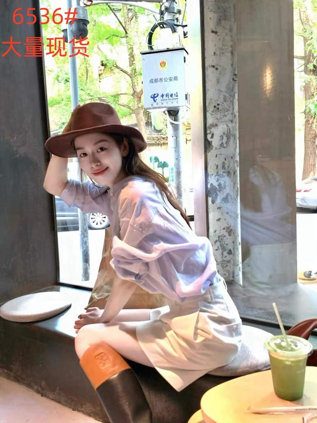 한 부서 전체 집합 ootd 착용 가져 가라. 느긋한 느슨함 센스 아마 질감 보라색 셔츠 반바지 캐주얼 세트 봄 여름