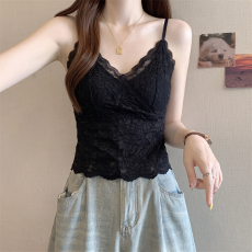 批发实拍实价法式胖MM绝美重工<b class='q'>刺绣</b><b class='q'>蕾丝</b>美背吊带带胸垫一体内搭外穿