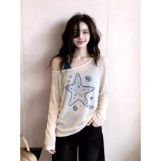 批发海星防晒长袖T恤女2026春夏新款宽松慵懒风凉感罩衫<b class='q'>背心</b>两件套装