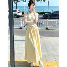 批发2026新款法式简约休闲长裙气质显瘦<b class='q'>连衣裙</b>子半身裙两件套装女夏季