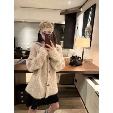 批发2026秋<b class='q'>冬</b>新款慵懒风高领中长款长袖针织开衫女宽松百搭毛衣外套