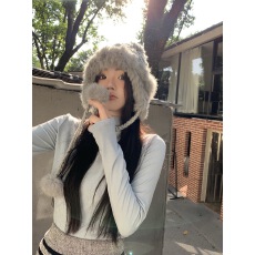 批发实拍实价 秋冬保暖针织毛线帽<b class='q'>可爱</b>加绒雷锋护耳帽