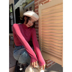 批发<b class='q'>实拍</b>实价 百搭半高领打底衫秋冬软糯内搭上衣