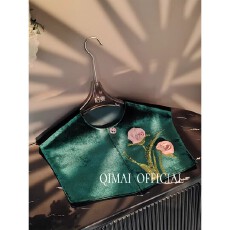 批发绿色云肩新中式旗袍披肩女外搭<b class='q'>连衣裙</b>新款国风复古重工绣花罩衫潮