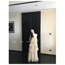 批发Skk Store原地封神Aj*高品肌理重工<b class='q'>蕾丝</b>吊带连衣裙长/短款春夏女