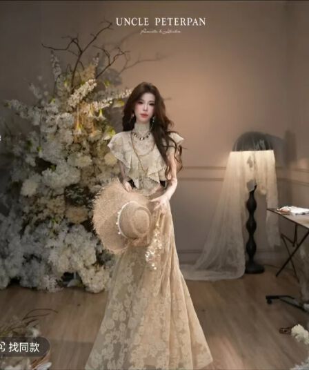 피터 팬 삼촌 리옹 블랙 공단 레이스 레이스업 몸매 가꾸기 의류 대 치마 품격 고급 센스 반 스커트