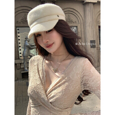 批发加绒 大也池交叉V领提花<b class='q'>蕾丝</b>衫女纯欲性感修身显瘦长袖打底衫上衣