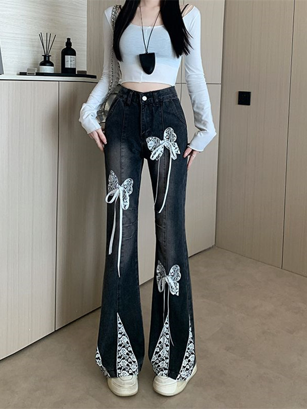 FA34731# 蕾丝蝴蝶结牛...