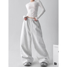 批发<b class='q'>长裤</b>纯棉华棉复合运动裤<b class='q'>女</b>春秋高腰阔腿裤休闲<b class='q'>直筒裤</b>束脚裤卫裤