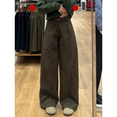 批发美拉德棕咖色阔腿牛仔裤女2026春<b class='q'>秋</b>新款高腰显瘦宽松直筒裤子