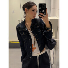 批发2026美式复古解构质感<b class='q'>牛仔</b>外套宽松廓形修身显瘦工装<b class='q'>夹克</b>女