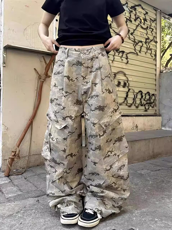 원본 품질 홀치기 염색 아모이 훌륭함 넓은 다리 청바지 아이들 2026 새로운 봄 여름 캐주얼 바지 루즈핏 스트레이트 팬츠