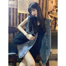 批发2026牛仔马甲外套女韩版百搭显瘦洋气bf学生工装外搭无袖马夹上衣