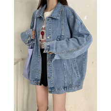 批发实拍实价~炸街牛仔外套女春<b class='q'>秋</b>新款韩版宽松网红工装夹克上衣ins潮