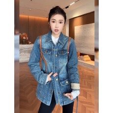批发韩版气质休闲收腰牛仔外套女装2025秋<b class='q'>冬</b>新款百搭显瘦御姐夹克上衣