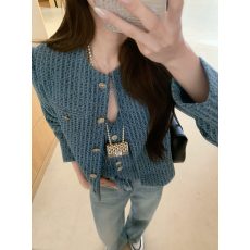 批发地球店小香风肌理感牛仔外套休闲上衣女款早春短款修身马甲两件套