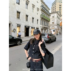 批发柠司 立领半袖短款开衫<b class='q'>牛仔</b>外套上衣女复古高腰直筒<b class='q'>牛仔</b>裤套装