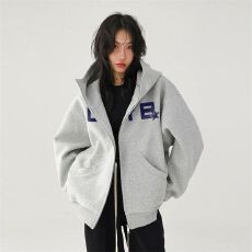 小红书原版特价纯棉华棉复合仿棉360克高领连帽开衫卫衣