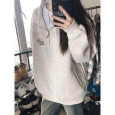 小红书特价纯棉华棉复合仿棉360克银狐绒420克立领半拉链卫衣