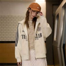 批发小红书纯棉华棉复合牛奶丝320克银狐绒420克双拉链<b class='q'>开衫</b>外套卫衣