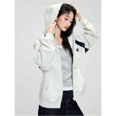 批发小红书纯棉华棉复合牛奶丝320克银狐绒420克休闲情侣装开衫外套